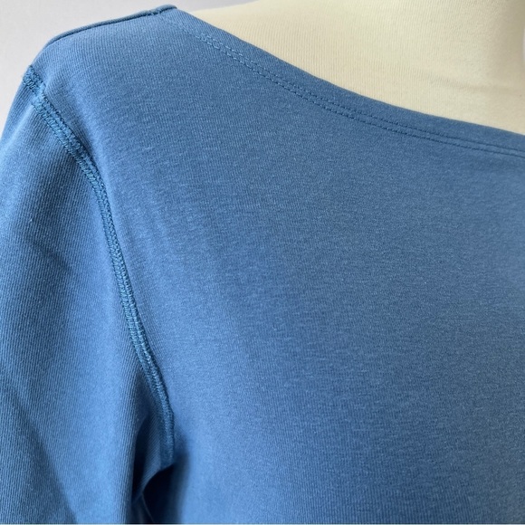 J MCLAUGHLIN GOLDIE TEE SHIRT M BOATNECK STRETCH COTTON CASUAL TIMELESS SUMMER - Picture 4 of 12